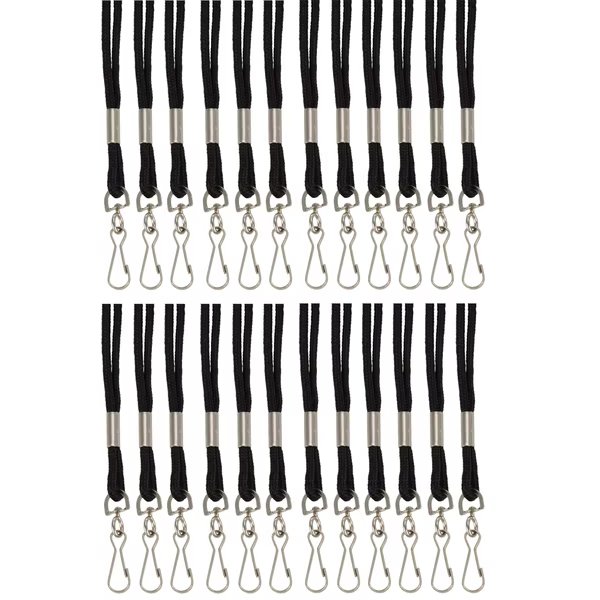 Standard Lanyard Hook Rope Style, Black, PK24, Sicurix, Mfr#: 68909